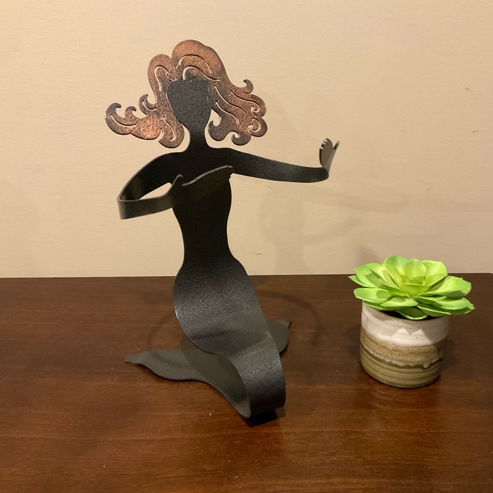 SPECTACULAR Artisan Crafted Metal Mermaid Jewelry Holder 🧜🏻‍♀️